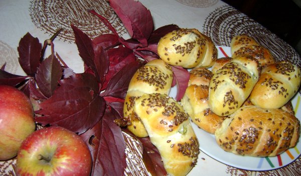 Багети със сирене и ленено семе