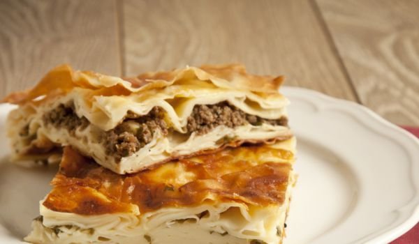 Баница с агнешко и спанак