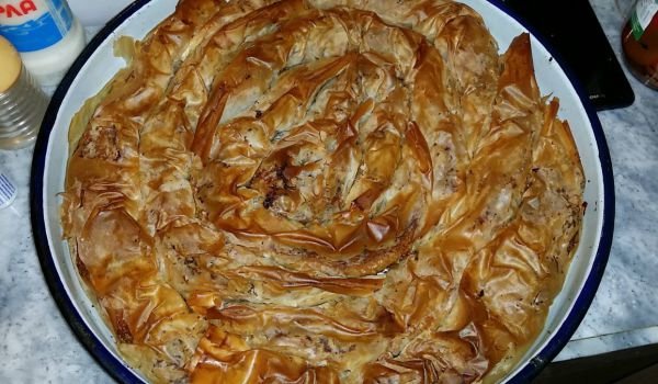 Баница с ябълки и тиква