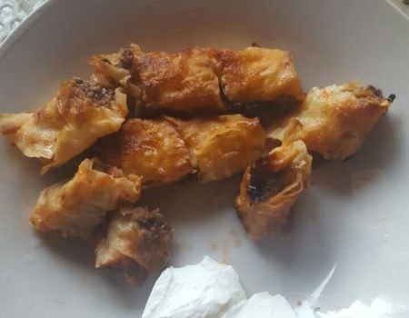 Баница с кайма и лук