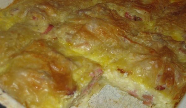 Баница с колбас и кашкавал