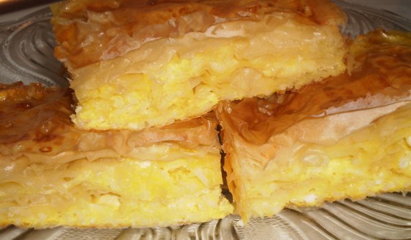 Баница със сирене, ориз и яйца