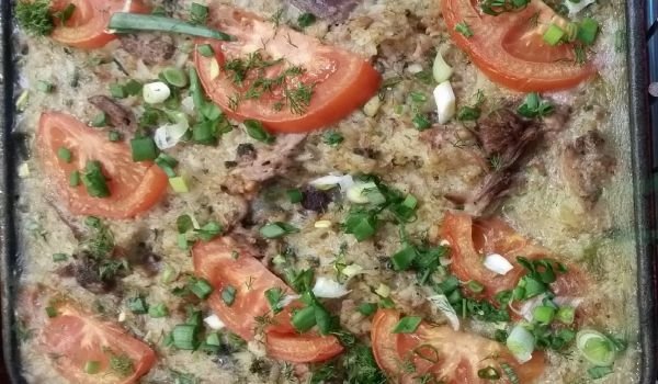 Булгур със свинско месо на фурна