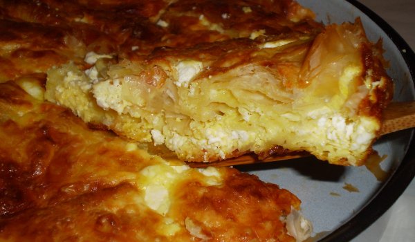 Бърза мачкана баница с масло