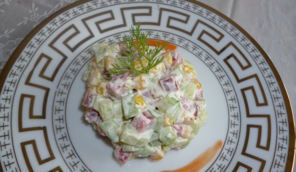 Бърза салата с майонеза