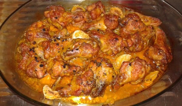 Чеснови мариновани крилца с мандарина