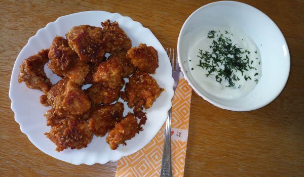 Чеснови пилешки хапки