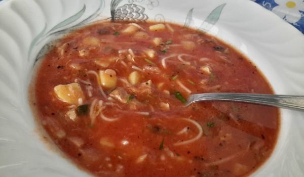 Чорба с патешко и доматен сок