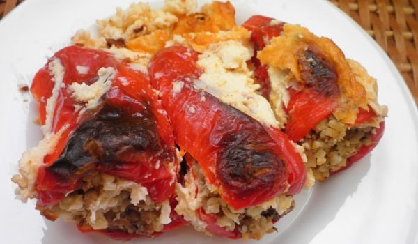 Чушки пълнени с патладжан и ориз