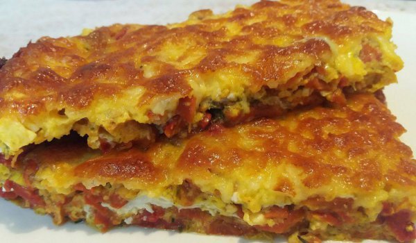 Чушки със сирене и яйца на фурна