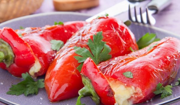 Чушки със сирене на шиш