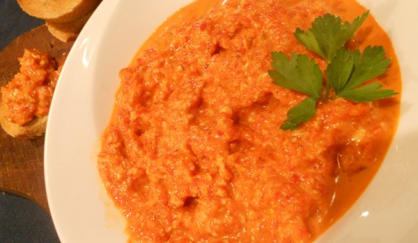 Дип от печени червени чушки по рецепта на Жак Пепен