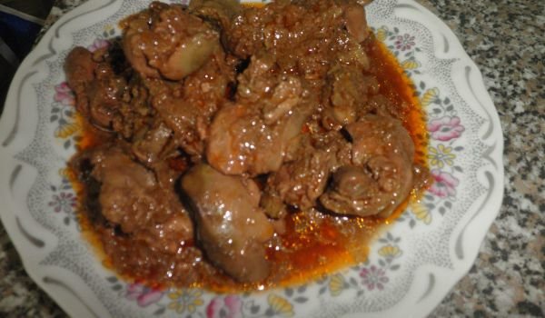 Домашни пилешки дробчета с лук