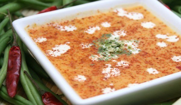 Доматена супа с прясно мляко и ориз