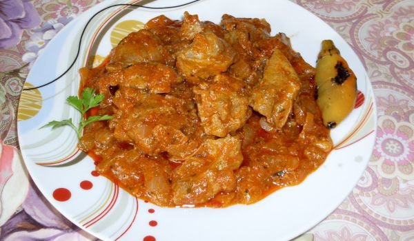 Дроб по селски с лютеница