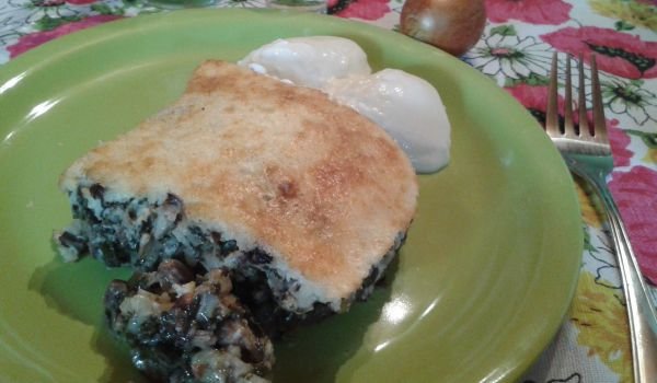 Дроб сарма с гъби и пресен лук