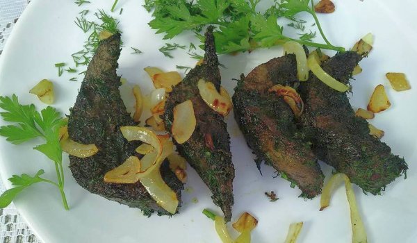 Дроб в панировка от копър