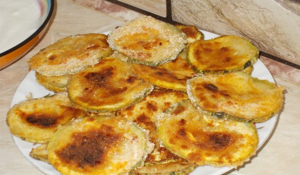 Експресни панирани тиквички на фурна