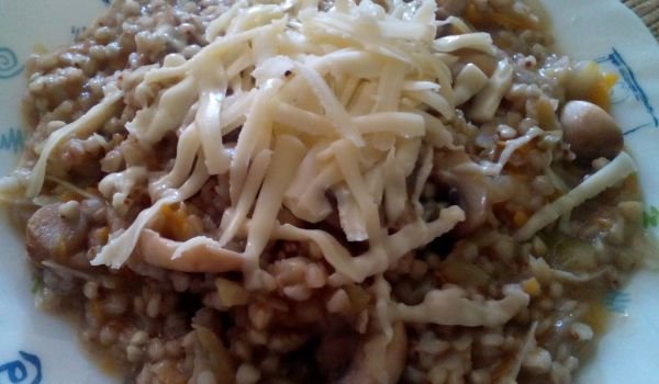 Елда с гъби и пилешко