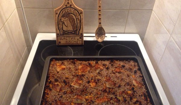 Елда с пилешко на фурна