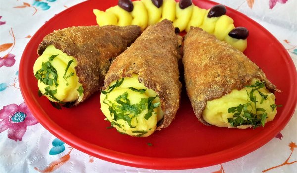 Фунийки от Кайма с Картофено Пюре