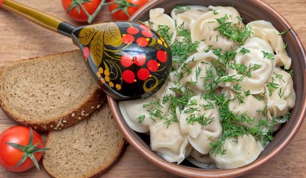 Галушки с бекон