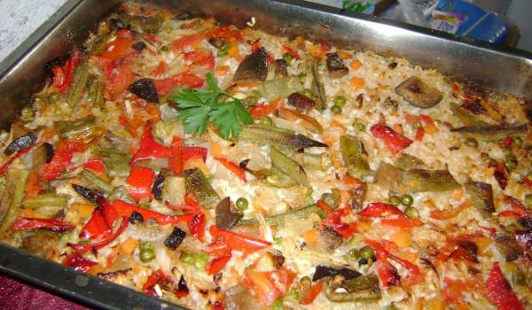 Гювеч с ориз във фурна