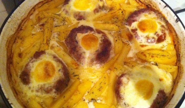 Гнезда от кайма с картофи