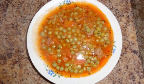 Грах с пържени кюфтета