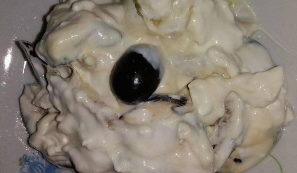 Гриловани зеленчуци с млечна поливка