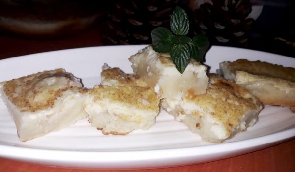 Грис с прясно мляко и яйца във фурна