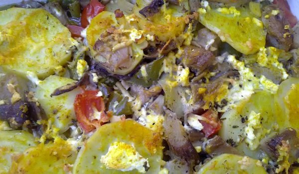 Гъбена запеканка с майонеза и сирене