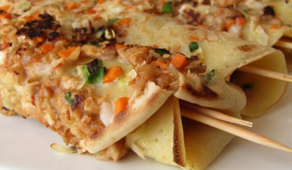 Хашимаки от палачинки с пиле