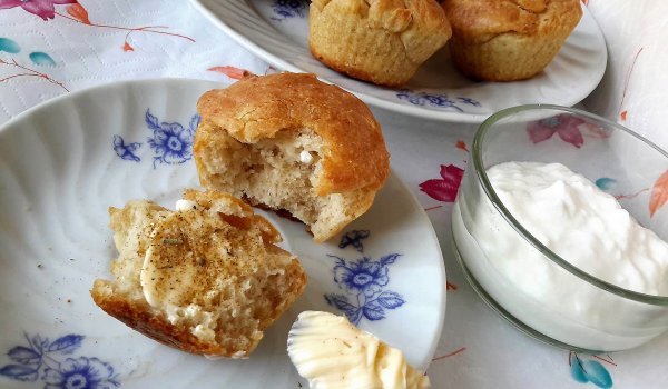 Хлебчета-кексчета с 2 вида брашно