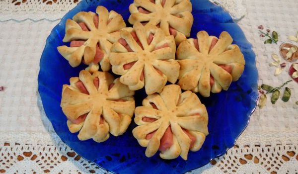 Хризантеми с колбас
