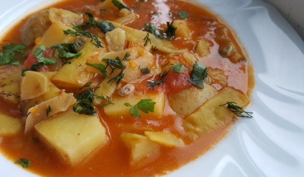 Яхния от картофи и зелен боб