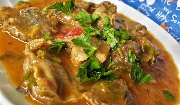 Яхния от пилешки воденички