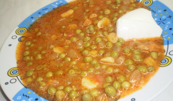 Яхния от замразен грах