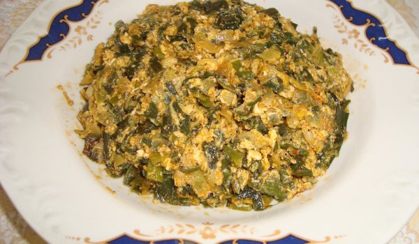 Яйца със зелен лук