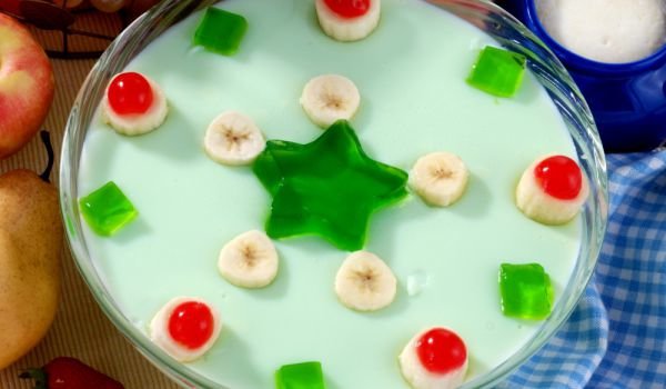Желиран десерт от банани и извара