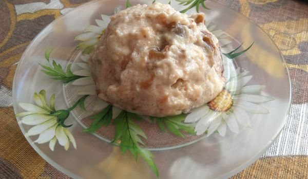 Желирано кисело мляко с праскови