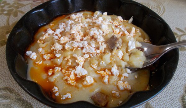 Качамак по родопски с месо