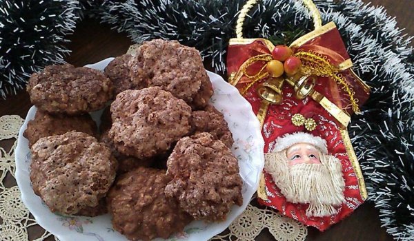 Какаови бисквити с тиква и овесени ядки