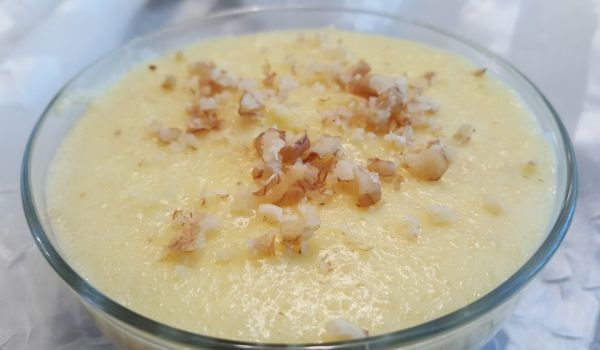 Карамелен крем с мляко и грис