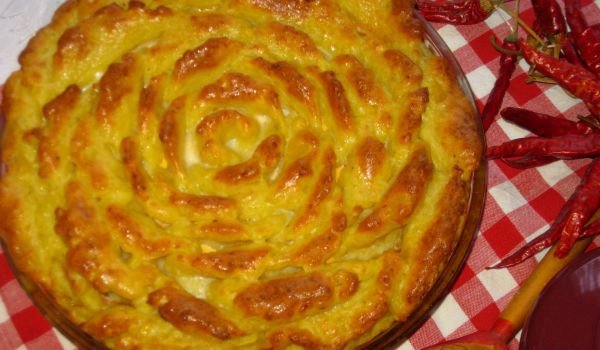 Картофен пай с пилешка кавърма