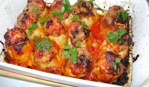 Картофени кулички с кюфтенца