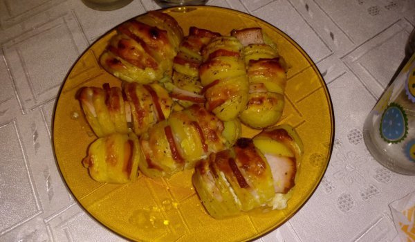 Картофени ветрила с шунка