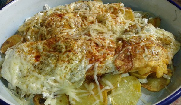 Картофи с яйца