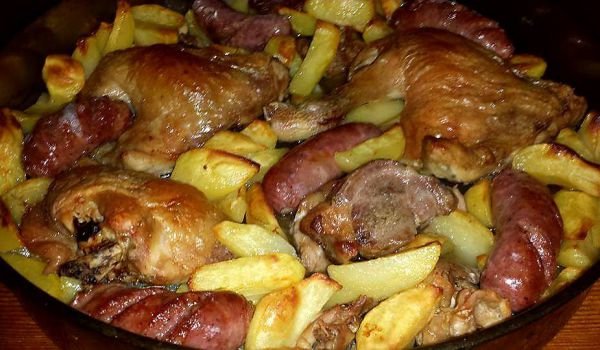 Картофки с мешано месо на фурна