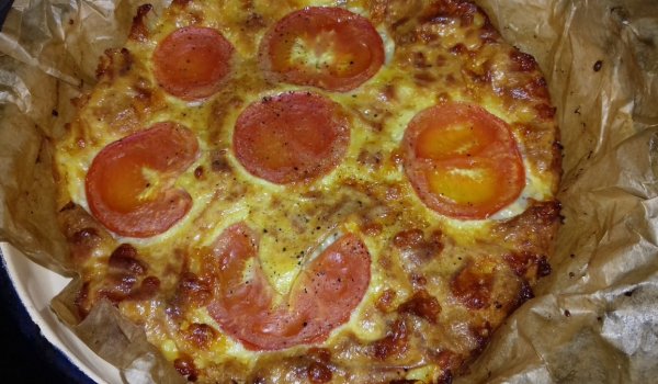 Кашкавал на Фурна с домати и 1 яйце